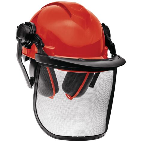 Einhell Forstschutzhelm (faltbar Und Verstellbar, Mit Schwenkbaren, Geräuschdämpfenden Ohrmuscheln)