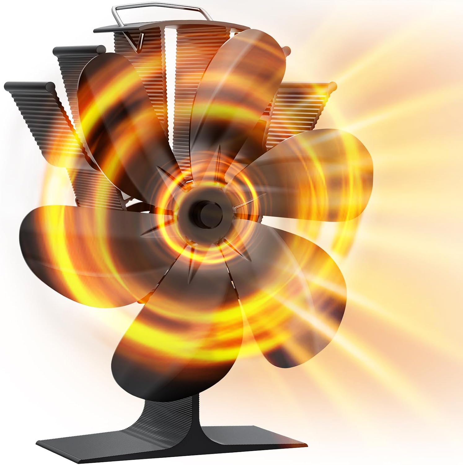 6-blatt-holzofenventilator (kein Stromanschluss Erforderlich)