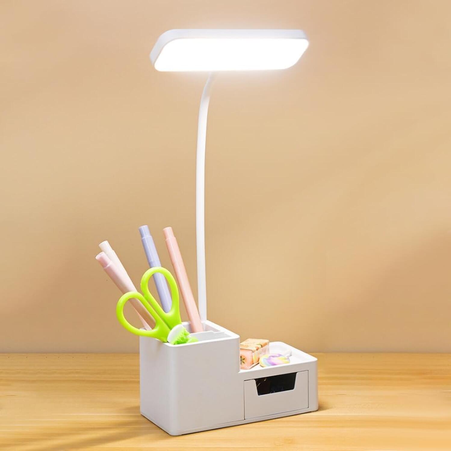 Pilzlampe – Tischlampe Mit Gestreiftem Glas – Nachttischlampe – Schlafzimmer – Wohnzimmer – Café – Büro – Inkl. Leuchtmittel – Geschenk Für Mädchen