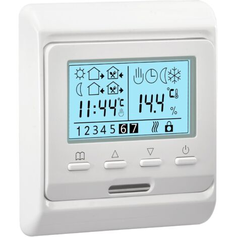 Digitales Lcd-thermostat Mit Wochenprogrammierung, Hs-e806, 230 V Ac, 3 A, Thermostatregler Für Fußbodenheizung, Geeignet Für Warmwassersysteme