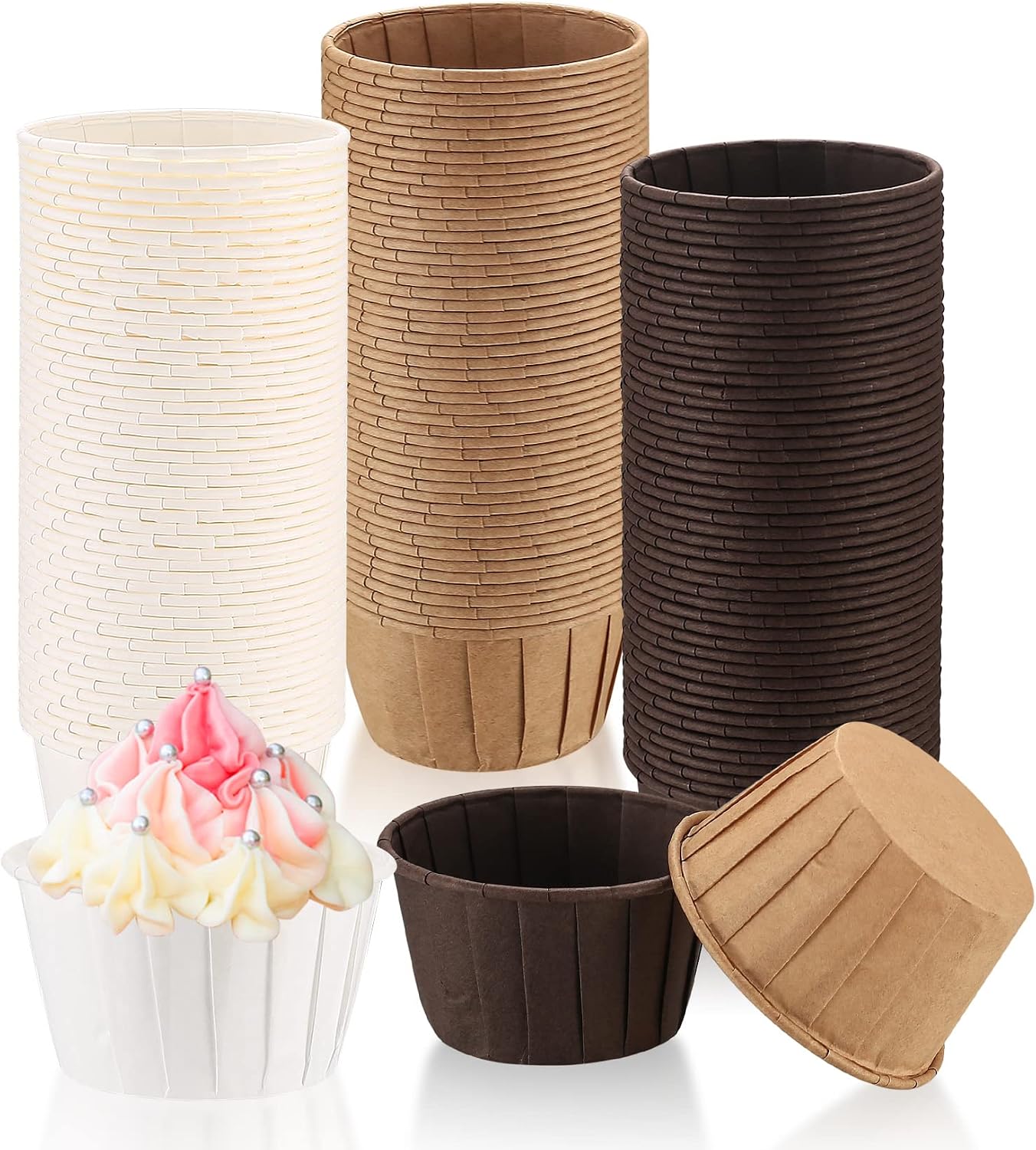 150 Stück Papierförmchen Für Cupcakes Und Muffins, Ölbeständige Papierbackförmchen