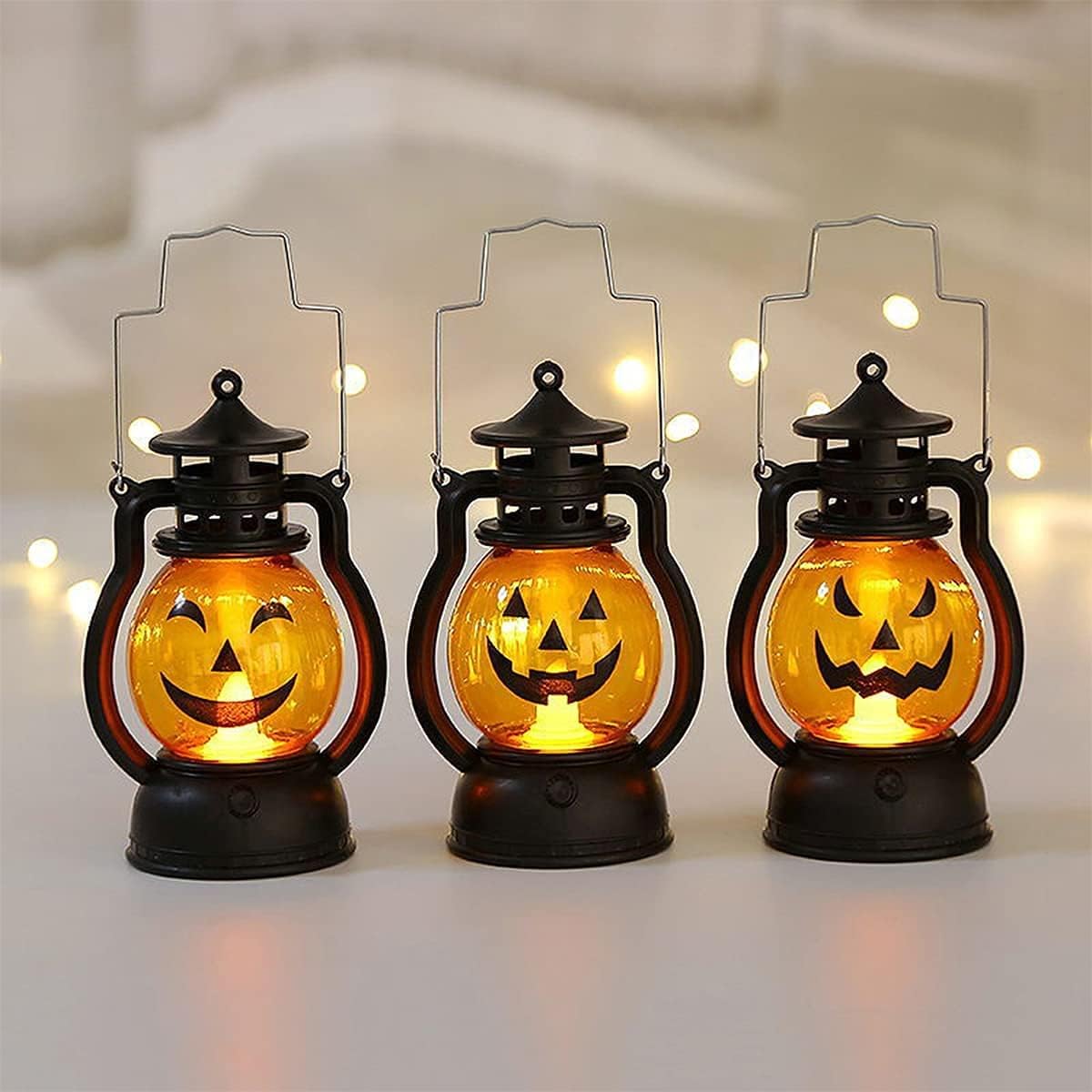 3er-set Blinkende, Leuchtende Kürbislaternen Für Kinder Im Freien, Led-lichter Mit Halloween-dekoration, Batteriebetrieben