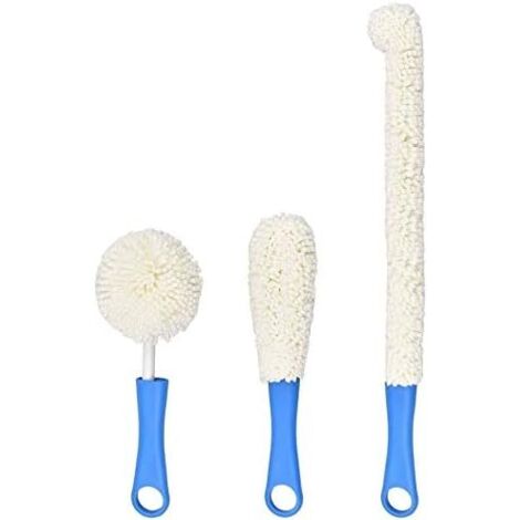 Set Mit 3 Vielseitigen, Weichen Schaumstoffbürsten Zur Reinigung Von Babyflaschen, Bierkrügen, Weinflaschen, Wasserflaschen Und Teekannen
