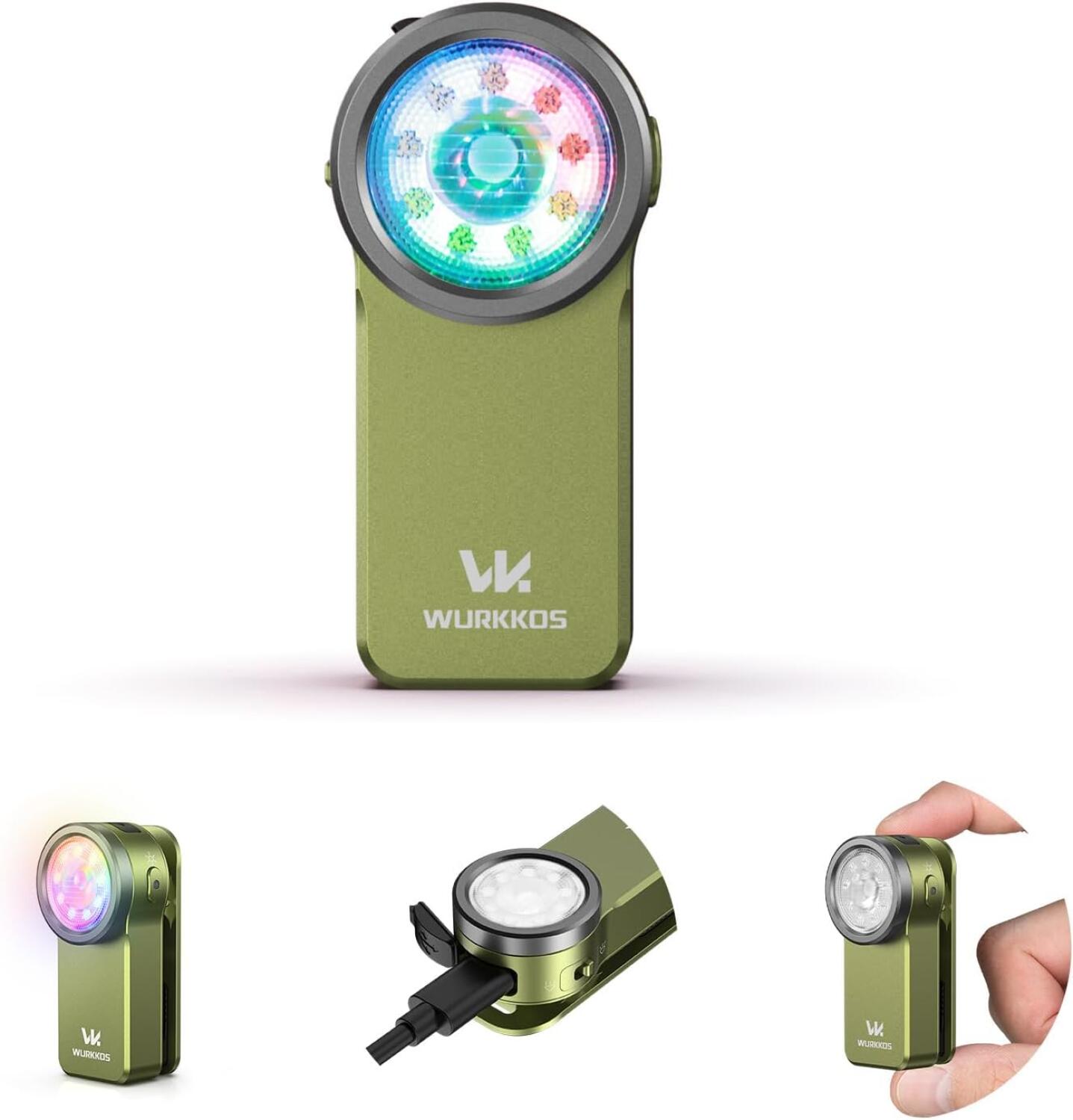 Ansteck-taschenlampe – 500 Lumen Mini-ansteck-taschenlampe Mit 10 Modi, Wiederaufladbare Led-taschenlampe, Tragbare Laufleuchte