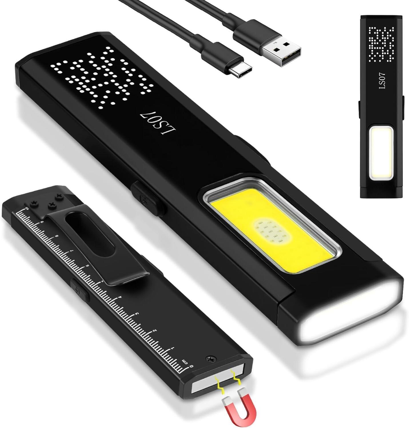 Wiederaufladbare Led-taschenlampe Mit 500.000 Lumen – Leistungsstarke Taktische Taschenlampe Mit Hohem Lichtstrahl – Superhell – Usb-c-anschluss – Ideal Für Camping
