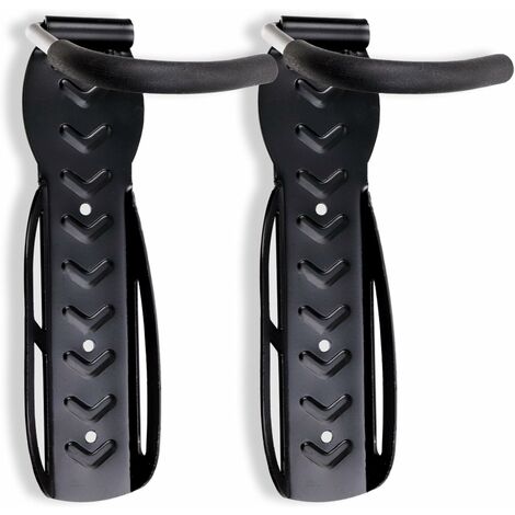 Wandmontierter Fahrradhaken – Fester Haken – Fahrräder, Wandhalterung – Schwarz, 2 Stück
