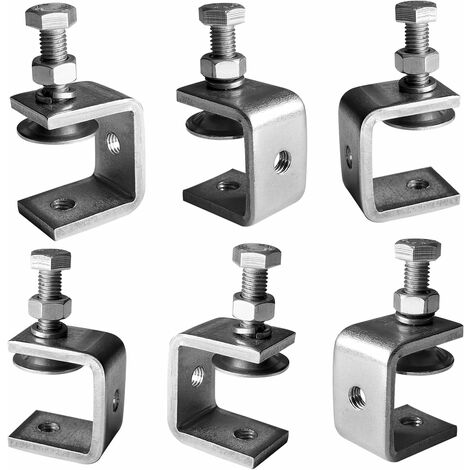 6-teiliges C-klemmen-set Aus Edelstahl 304 – 30 Mm Öffnung – 16–25 Mm Spannbereich – Für Holzbearbeitung Und Schweißen