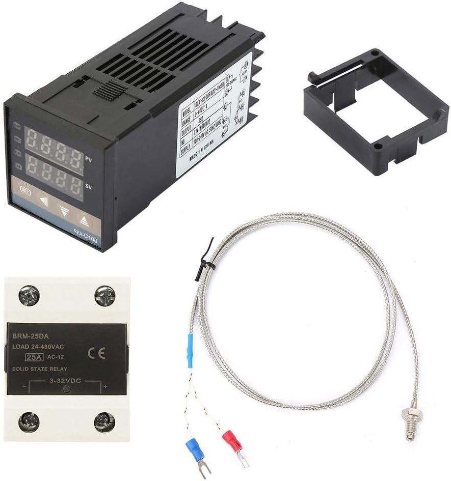 Pid-regler, Hochpräziser Und Intelligenter Industriethermostat Mit Thermoelement Typ K Und 25-a-ssr Für Industrie 4.0-experten, Gebäudebesitzer Und Hausautomatisierungsinstallationen