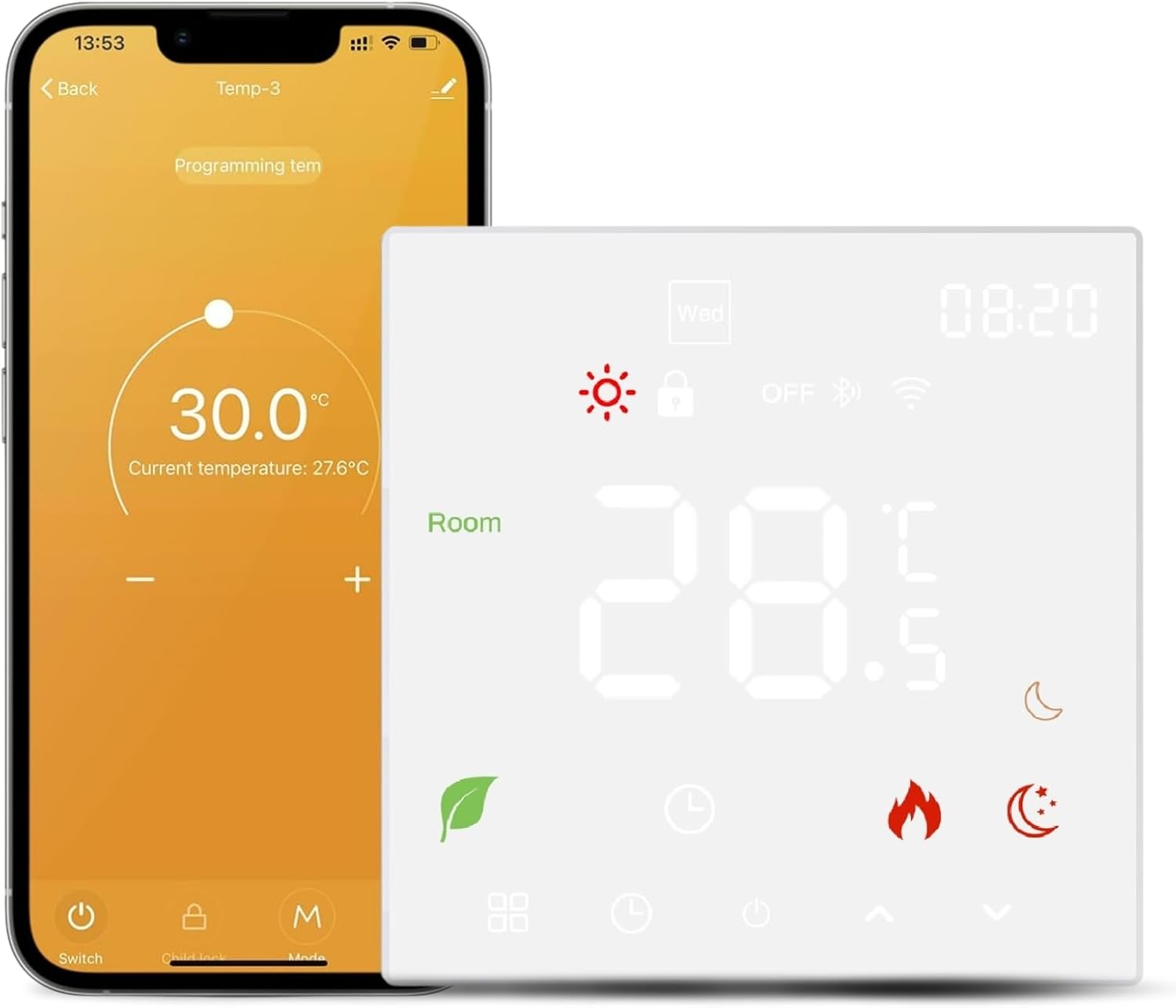 Tuya Smart Wifi-thermostat Für Fußbodenheizung, Intelligenter Temperaturregler Für Elektrische Fußbodenheizung
