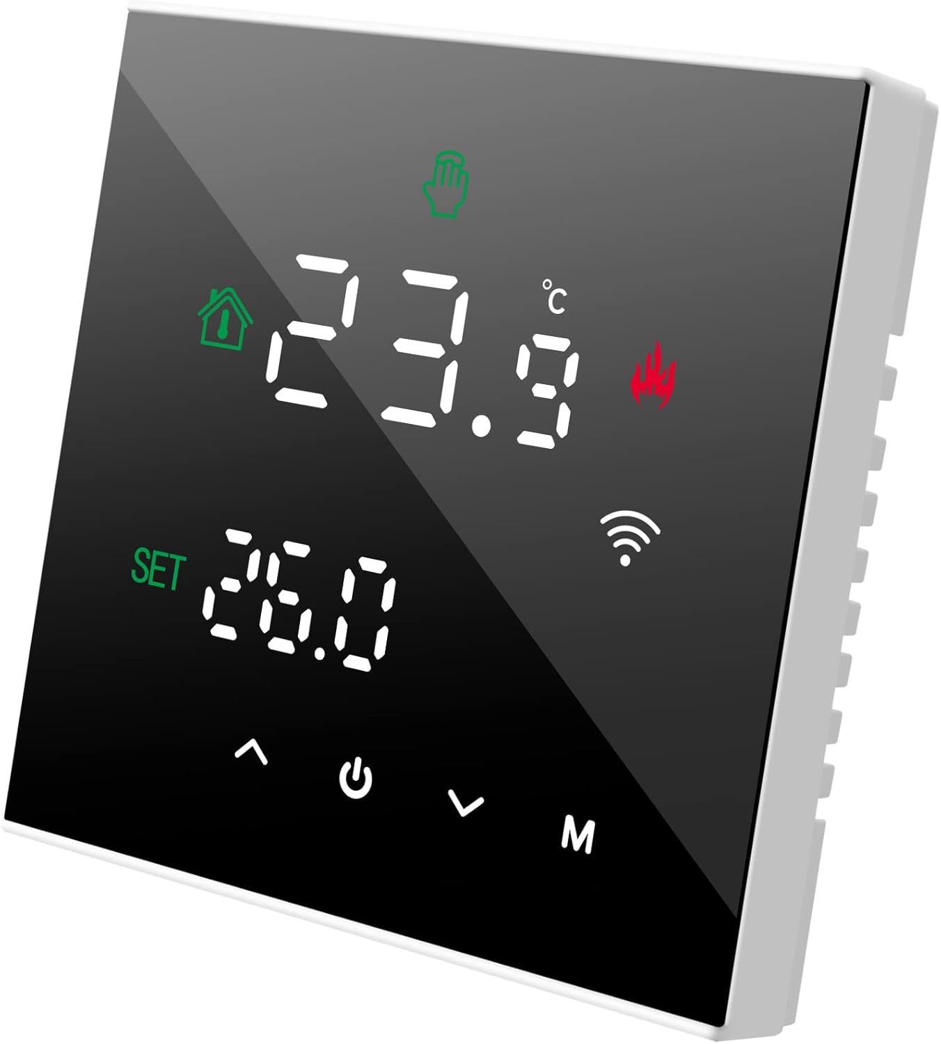 Intelligenter Wlan-thermostat, Programmierbarer Heizkesselthermostat Für Wasser-/gasheizungen, Wandmontage Mit Digitalem Lcd-display, Tgw60-wifi