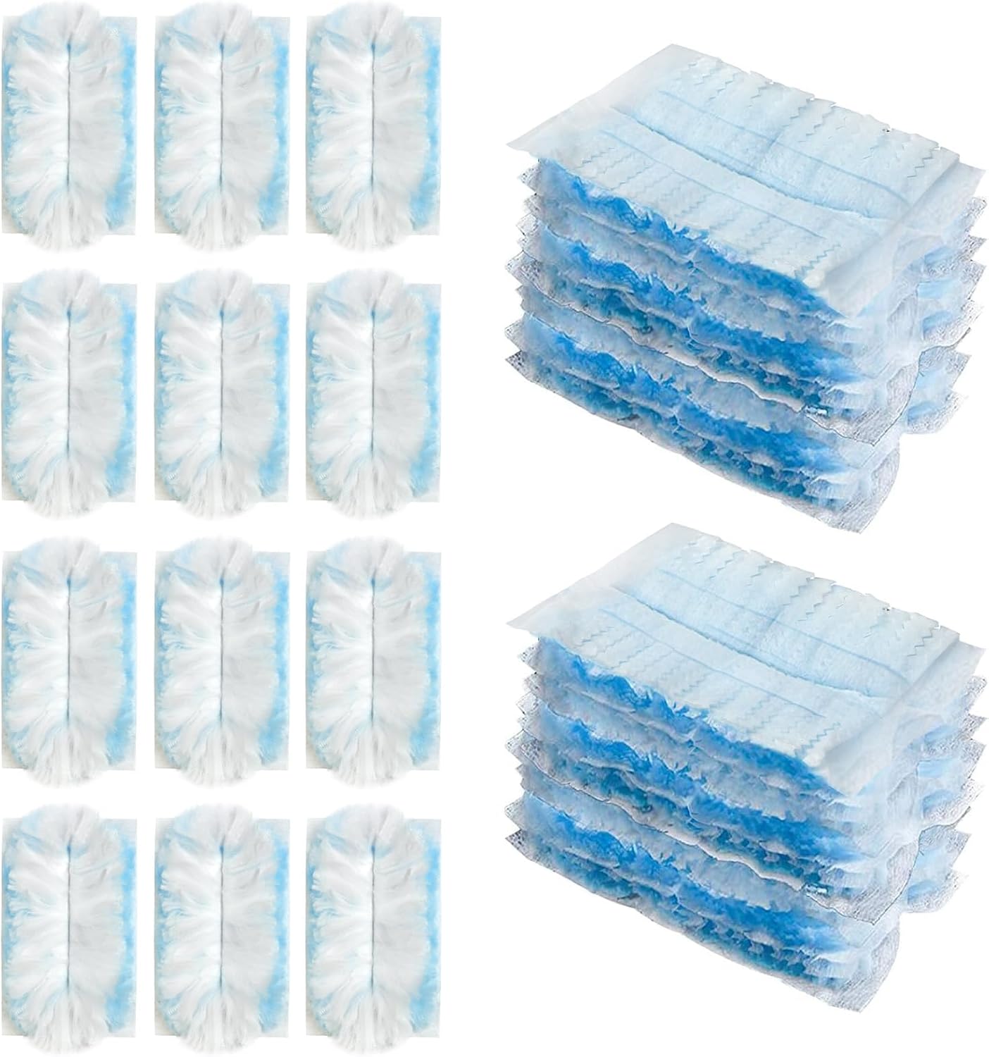 Nachfüllpackungen Für Staubwedel, 10-teiliges Einweg-staubwedel-set Für Flash Duster-nachfüllpackungen, Reinigungsstaubwedel, Blau-weiß