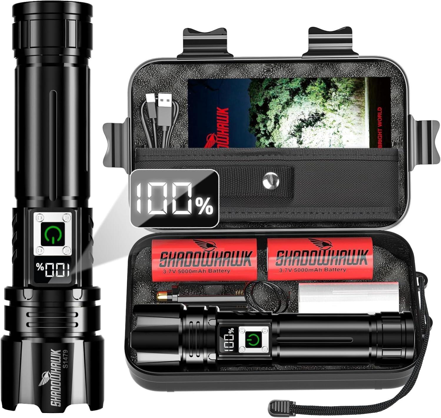 Extrem Leistungsstarke Led-taschenlampe 1.000-000 Lumen Militärstandard 12 Stunden Leuchtdauer 5000 Mah Wiederaufladbare Taschenlampe
