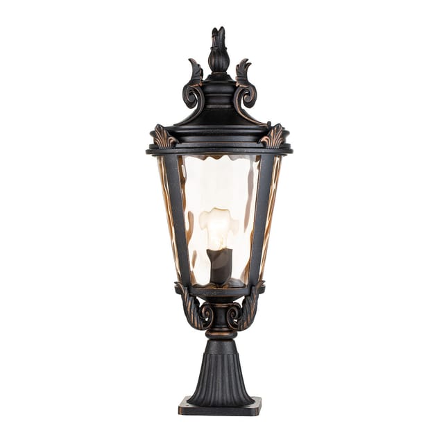 Wegleuchte Außenleuchte Sockelleuchte H 68 Cm Bronze Gartenlampe Stahl
