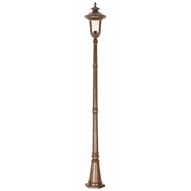 Außenleuchte Kandelaber Stehleuchte Wegeleuchte H 246,5 Cm Stahl Glas Bronze