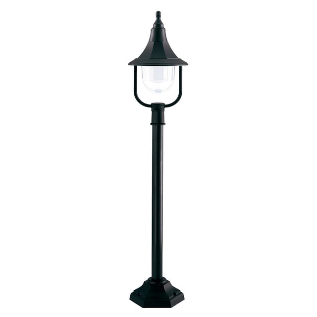 Shannon - 1 Leichte Außensäulenlampe Aus Schwarzem Polycarbonat Ip44, E27 - Elstead