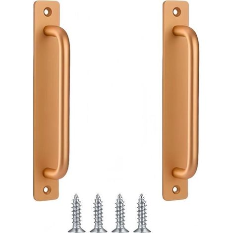 Poignée De Porte De Grange Coulissante, Poignée De Porte De Grange, Porte En Bois, Jardin Extérieur, Armoire (dorée,148mm)