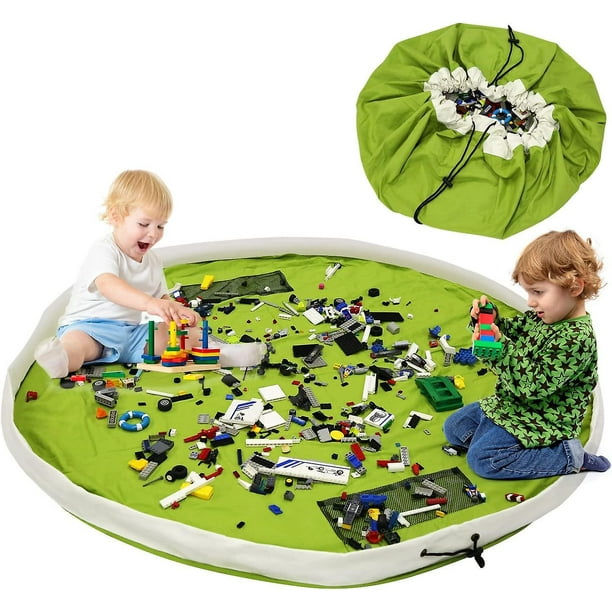Große Aufbewahrungstasche Für Spielzeug Aus Baumwolle – Organizer-matte – 150 Cm (60 Zoll) – Grün