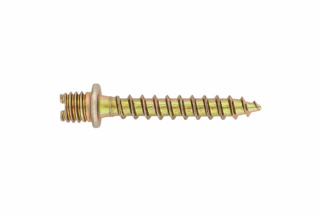 Index - Box Von 100 - Holzschraube Mit Klemmring Und Gerillter Klammer - Chromatiert M6 X 40