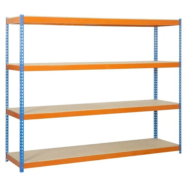 Metallregale Kit Ecoforte 1506-4 Spanplatte Blau/orange/holz