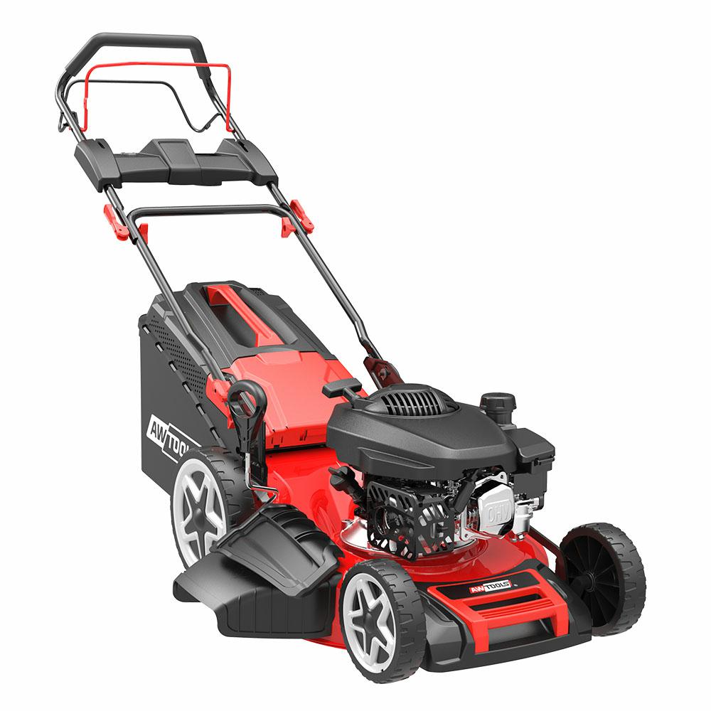 Awtools 3.0kw 4.0hp 173ccm Dm51es Benzin-rasenmäher Mit Elektroantrieb Und Elektrostart, Ideal Für Effizientes Mähen De Von Rasenflächen, Leistungsstarker Motor, Einfach Zu Starten Und Zu Bedienen.