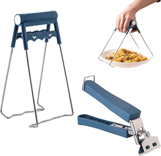 Set Mit 2 Zangen: Schüsselzange, Tellerzange, Heißluftfritteusenzange, Hitzebeständige Zange, Edelstahl-heißluftfritteusenzange, Zange Für Heiße Speisen, Heißluftfritteusenzange, Mobile Tellerzange, T