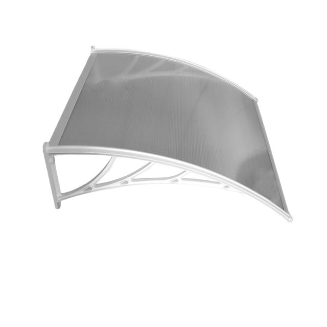 Mccover - Bertille Eingangstür Markise (versandkostenfrei) - Strukturfarbe - Weiß, Gesamtlänge - 150 Cm, Gesamttiefe - 100 Cm