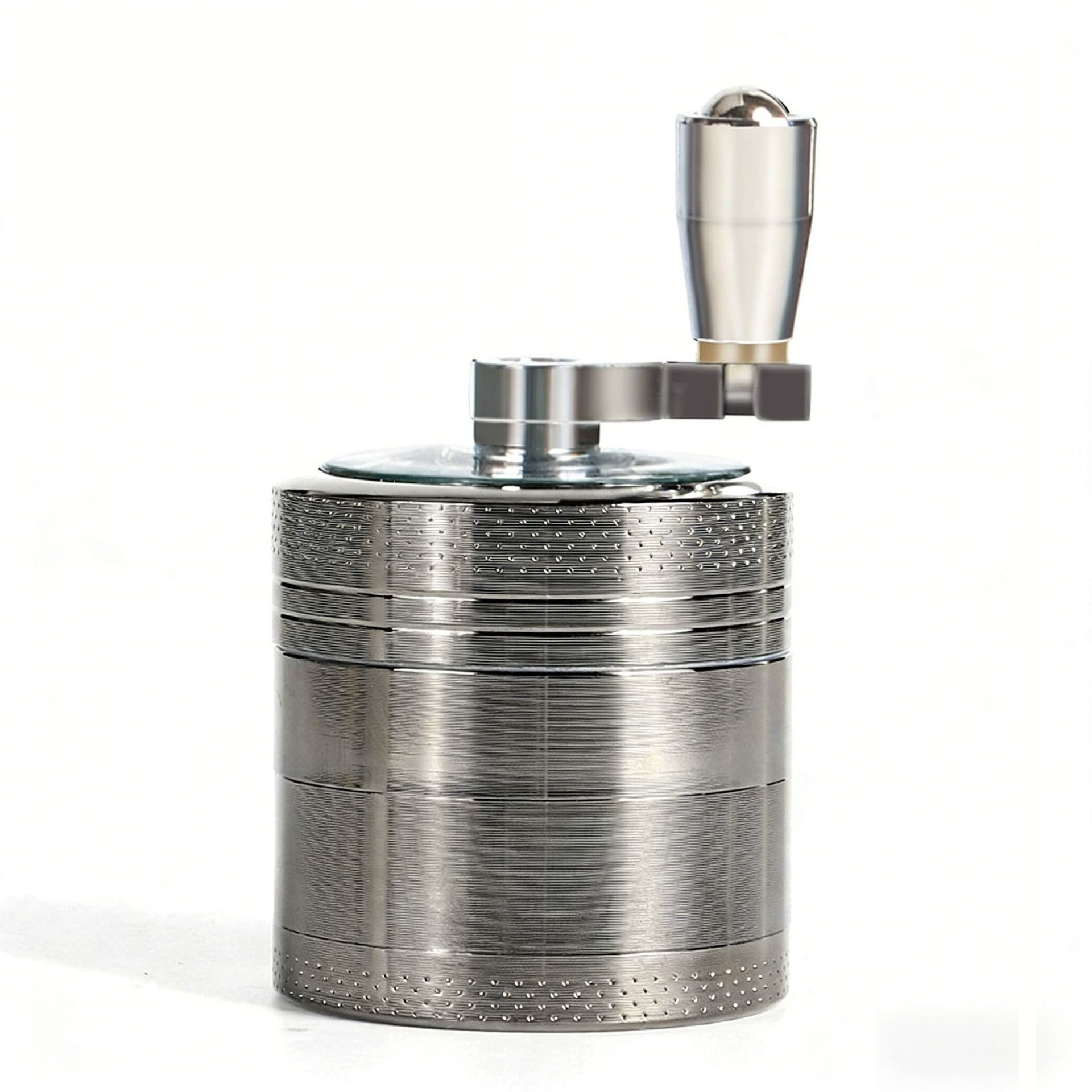 Schwarzer Grinder – Kräutermühle – Vollmetall / 4 Lagen