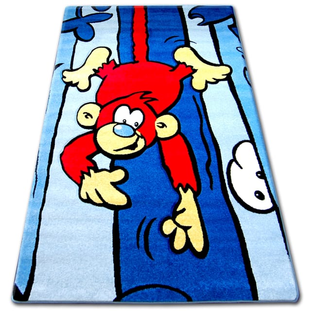 Rugsx - Teppich Für Kinder Happy C176 Blau Affe Blue 240x330 Cm