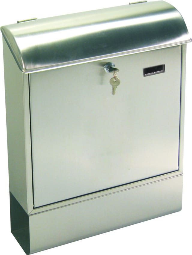Primaster Briefkasten Edelstahl Gebürstet 36 X 10 X 52 Cm Zeitungsbox Postkasten