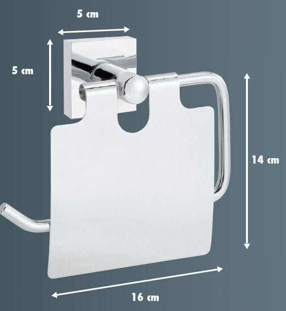 Primaster - Papierrollenhalter Classic Cube Mit Deckel Klopapierrollenhalter
