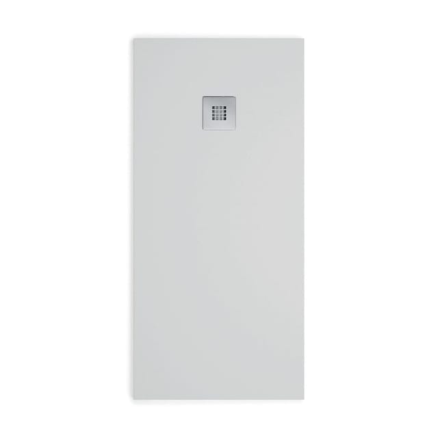 Mineralguss-duschwanne Extra Flach Madison Schieferoptik Grau 80x80 Cm