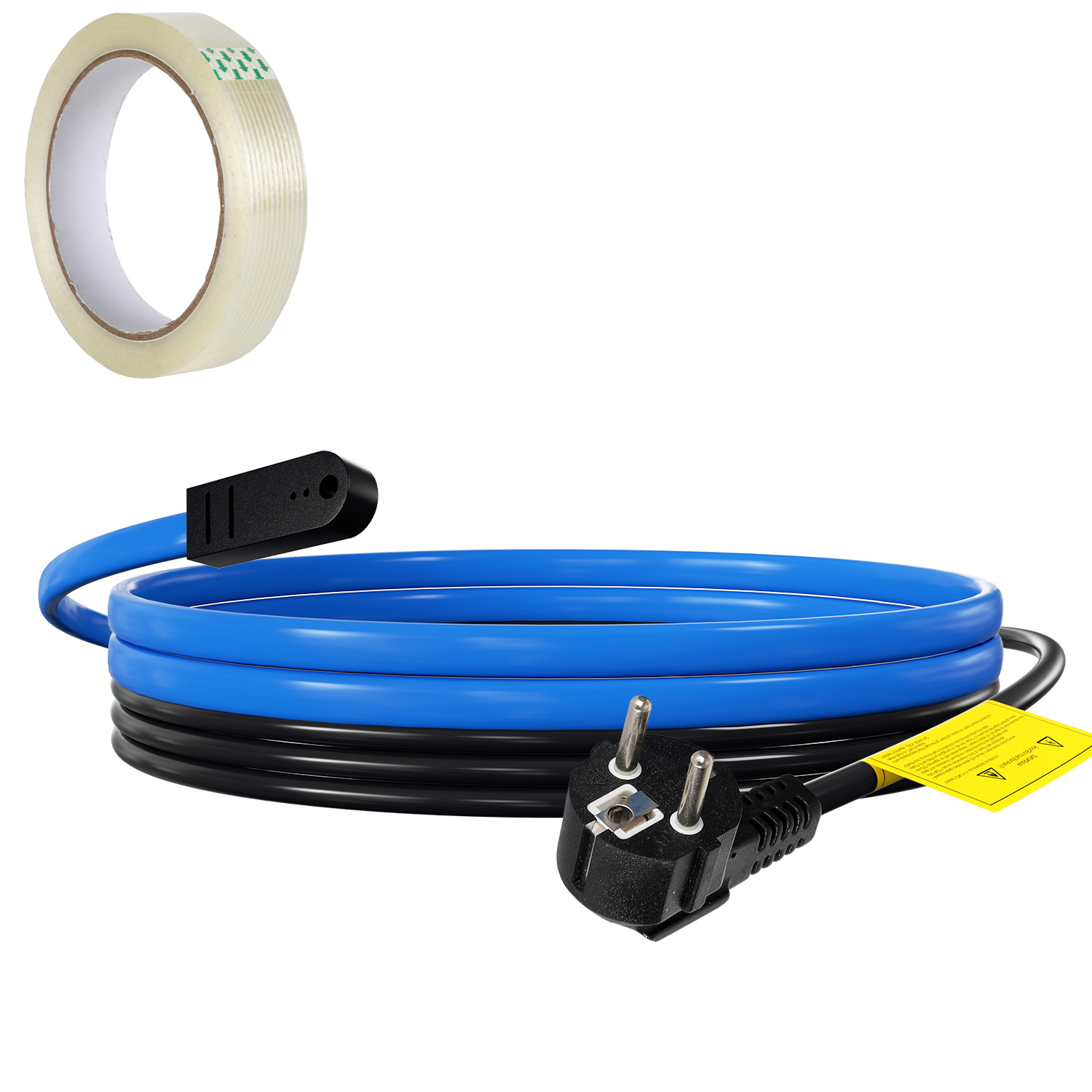 Tolletour 2m 34w Frostschutz Heizkabel Mit Thermostat Rohrheizkabel Heizleitung Für Wasserleitung Wasserdicht Rohrleitungen Inkl. 10m Klebeband Ip68