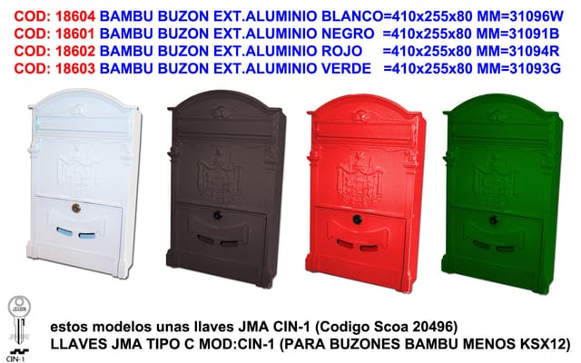 Außenbriefkasten Aus Grünem Aluminium, 410 X 255 X 80 Mm, 31093g