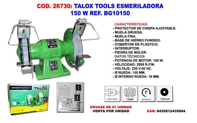 Talox 150 W 150 Mm Schleifmaschine Bg10150