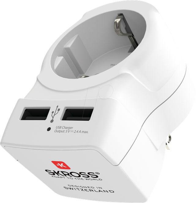 Europa-zu-usa-adapter Mit Usb Skross 1500281