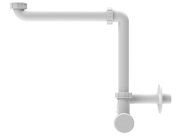 Platzsparender Siphon Für Unterputzbecken Dn40x5/4'