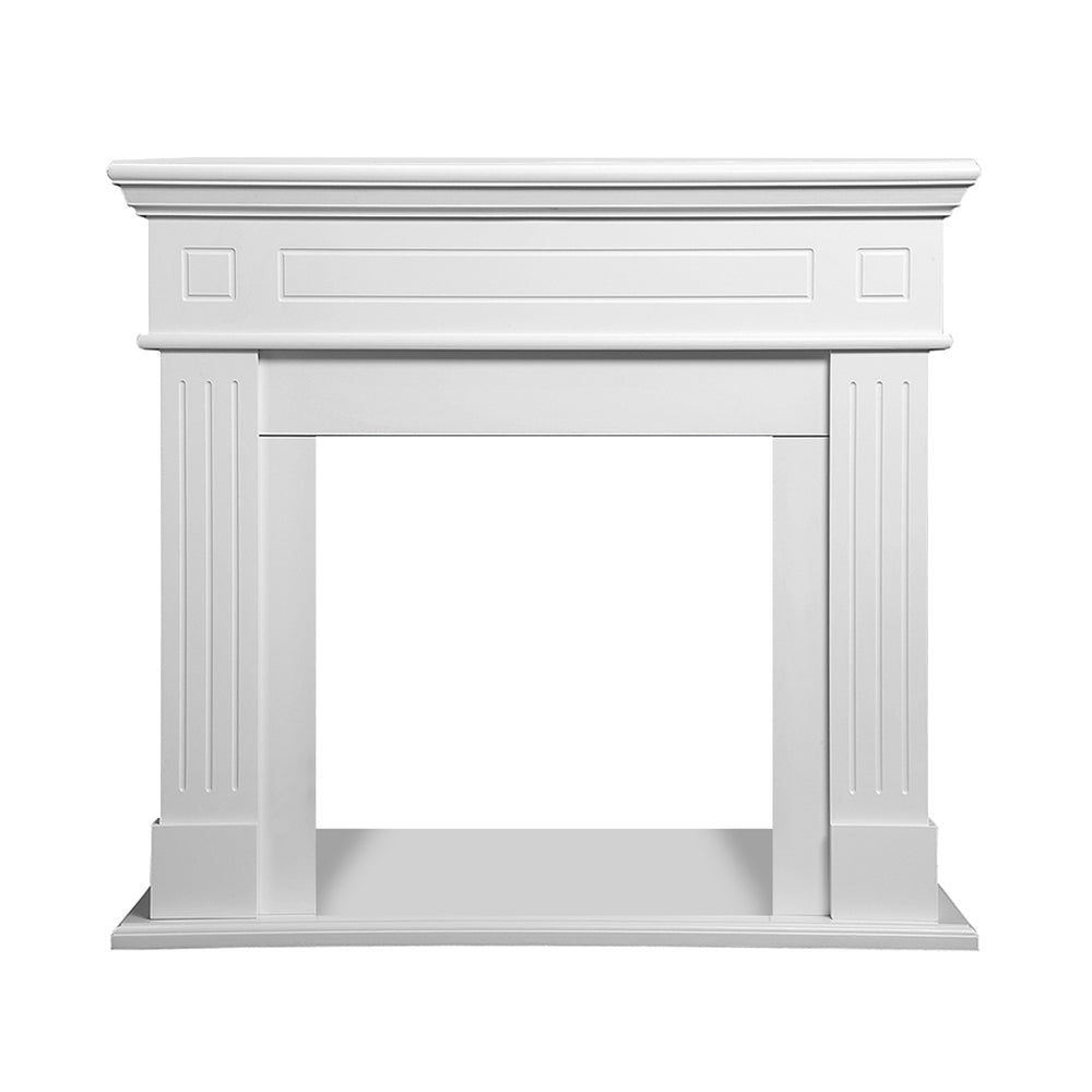 Cambridge Kaminrahmen 110x100x36 Cm Dekorative Mdf-holzverkleidung Weiß