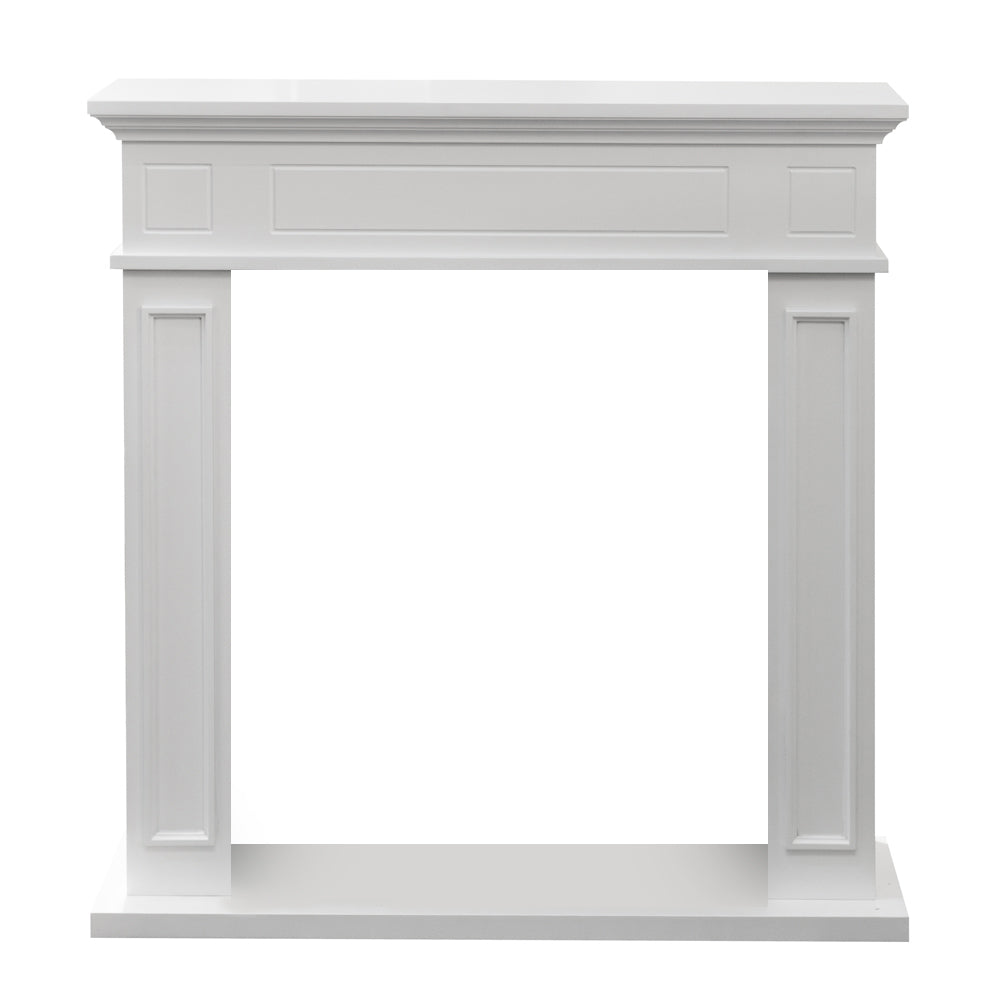 Jefferson - Kaminrahmen 89,5 X 90,5 X 28 Cm, Dekorative Mdf-holzverkleidung, Weiß