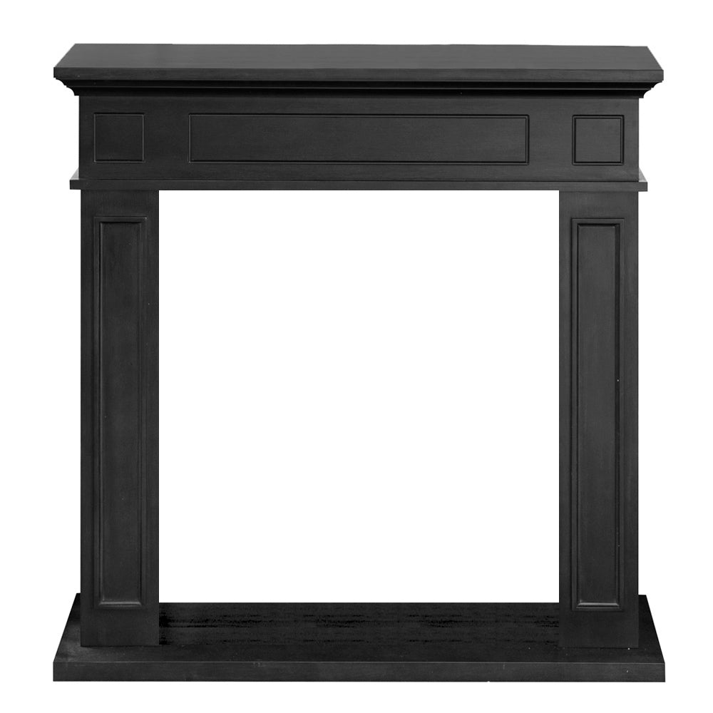 Jefferson - Kaminrahmen 89,5 X 90,5 X 28 Cm, Dekorative Mdf-holzverkleidung, Schwarz