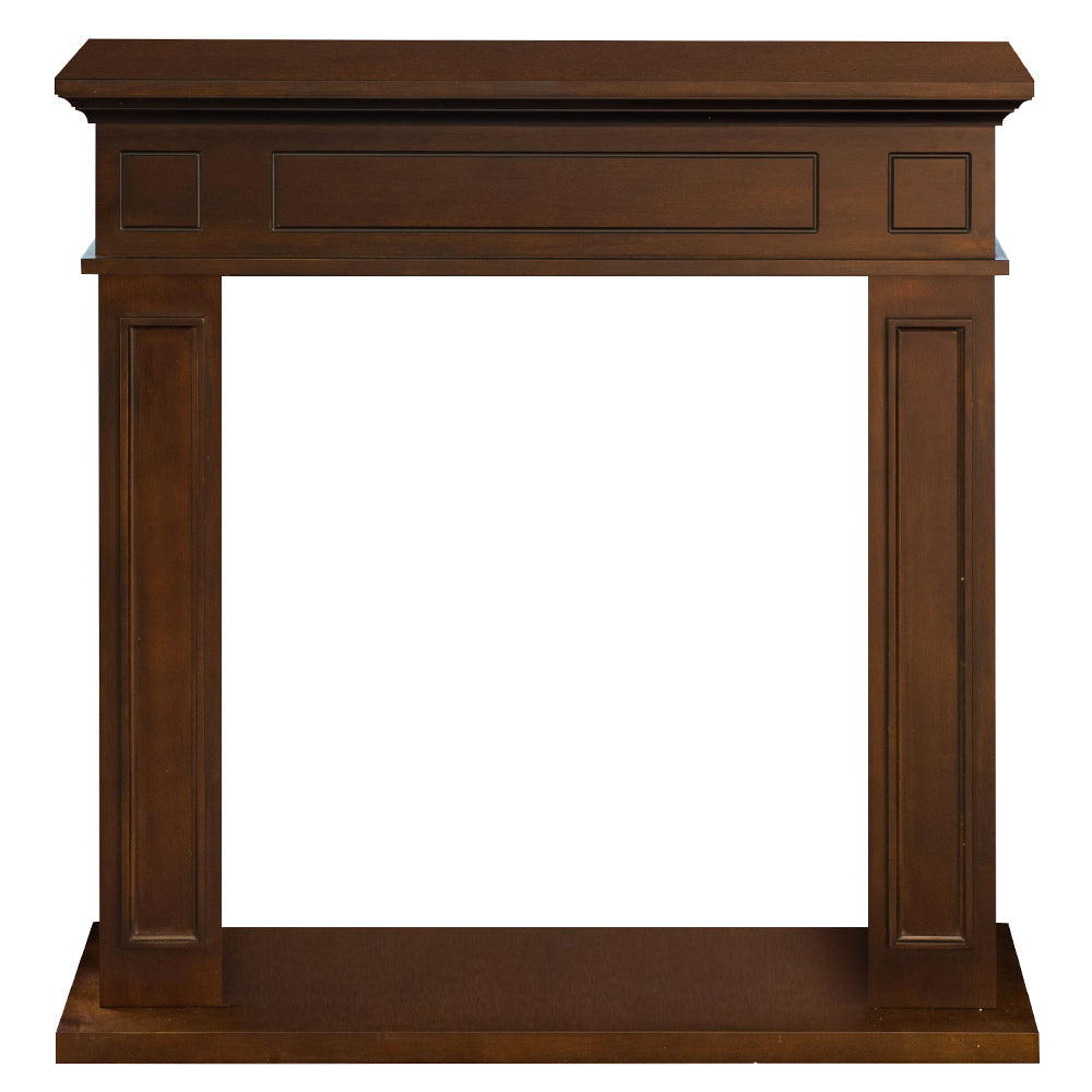 Jefferson - Kaminrahmen 89,5 X 90,5 X 28 Cm, Dekorative Mdf-holzverkleidung, Walnuss