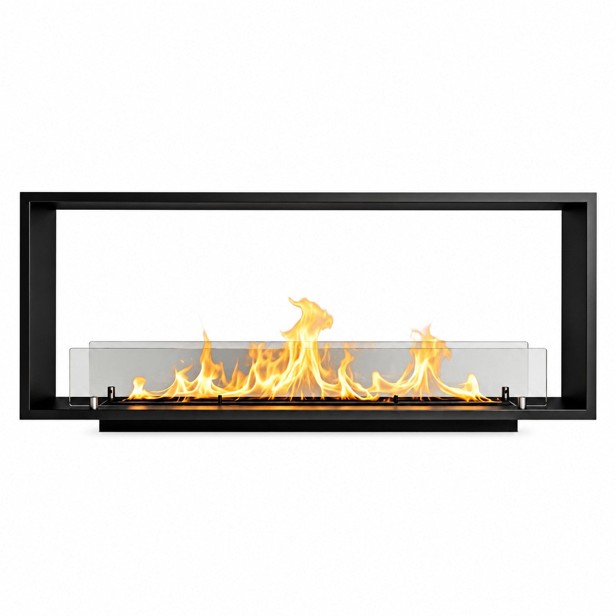 Venere 120 - Doppelseitiger Einbau-bioethanolkamin 120x50x30 Cm Mit 3-liter-stahlbrenner