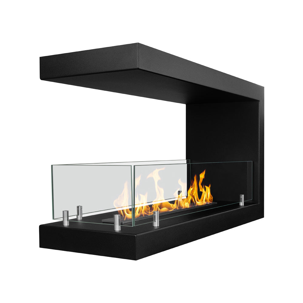 Maratea 90 - Dreiseitiger Einbau-bioethanolkamin 90x50x30 Cm Mit 1,5-liter-stahlbrenner