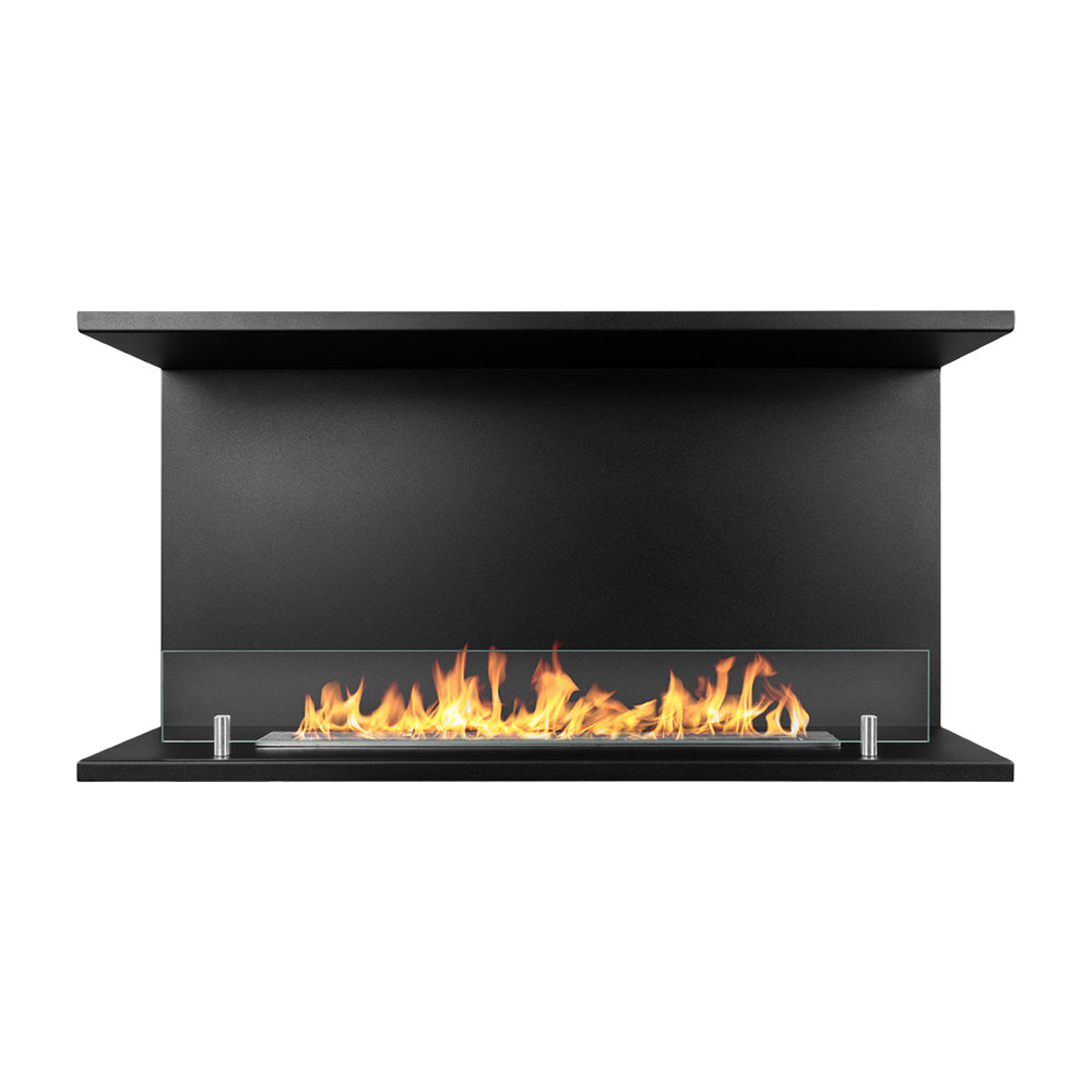 Trevi 90 - Dreiseitiger Einbau-bioethanolkamin 90x45x24,5 Cm Mit 1,5-liter-stahlbrenner