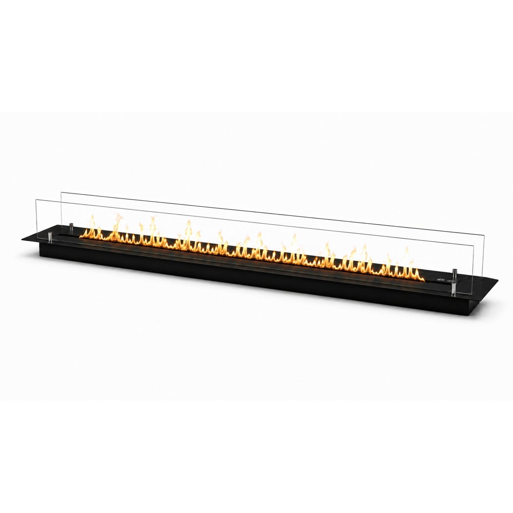 Topline - 4-liter-einbau-bioethanol-kaminbrenner, 150 X 21 X 25 Cm, Schwarze Edition Aus Stahl