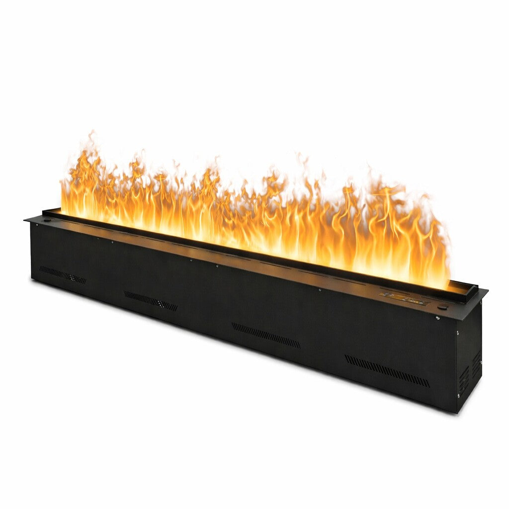 Dfvapo 120 – Dekorativer, Wärmeloser Wasserkamineinsatz 120 X 24 X 21,5 Cm Mit 3d-led-flammeneffekt, Schwarz