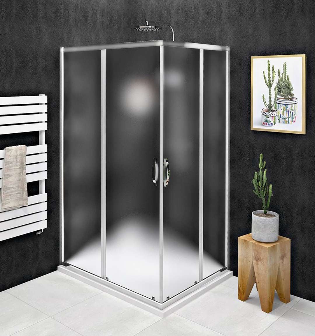 Gelco Sigma Simply - Duschkabine 100 X 80 Cm, L/r-variante, Glas Brick/chrom Gs2410gs2480