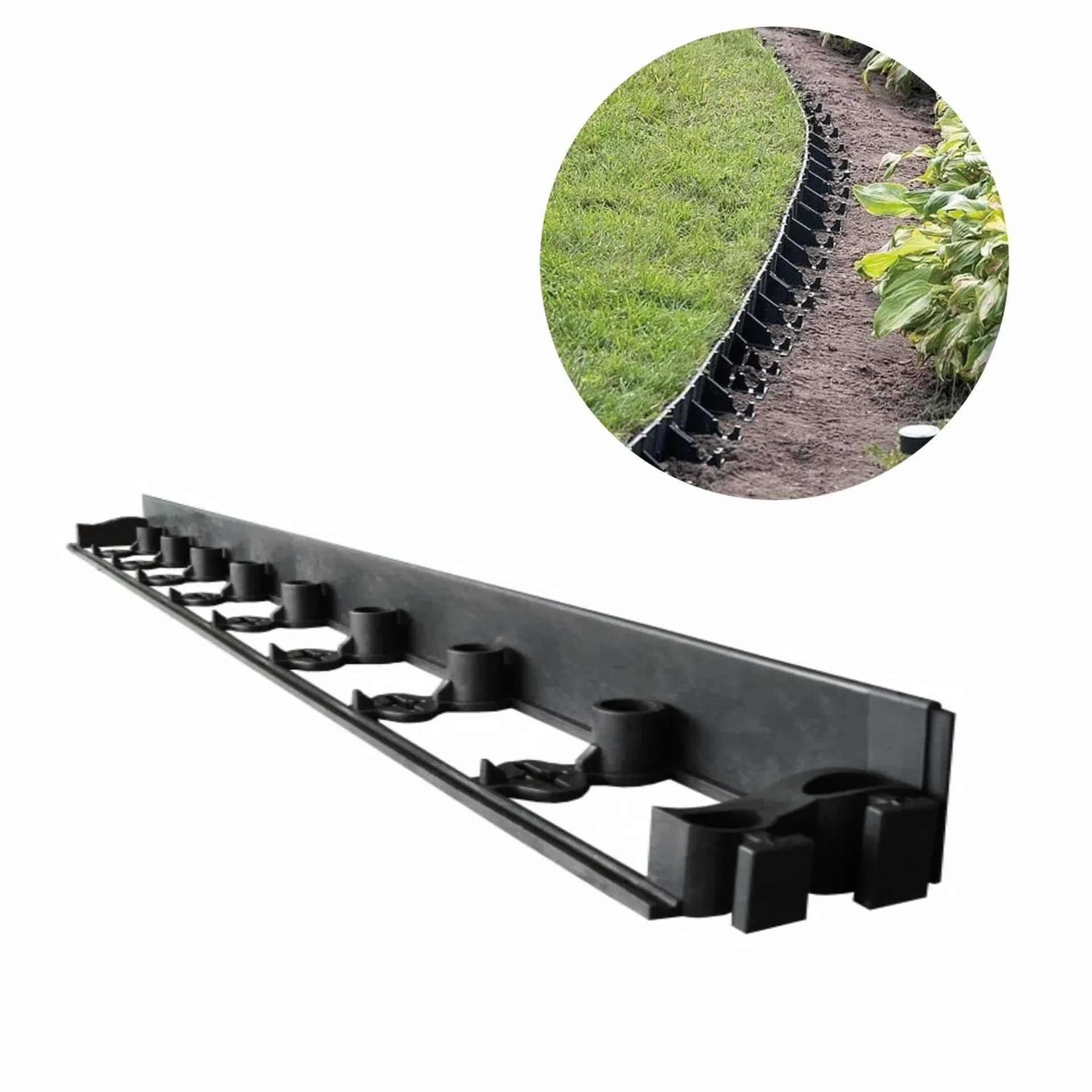 Palisaden Kunststoff 6cm X 1m Rasenkanten Beeteinfassung Beetumrandung Beetbegrenzungen