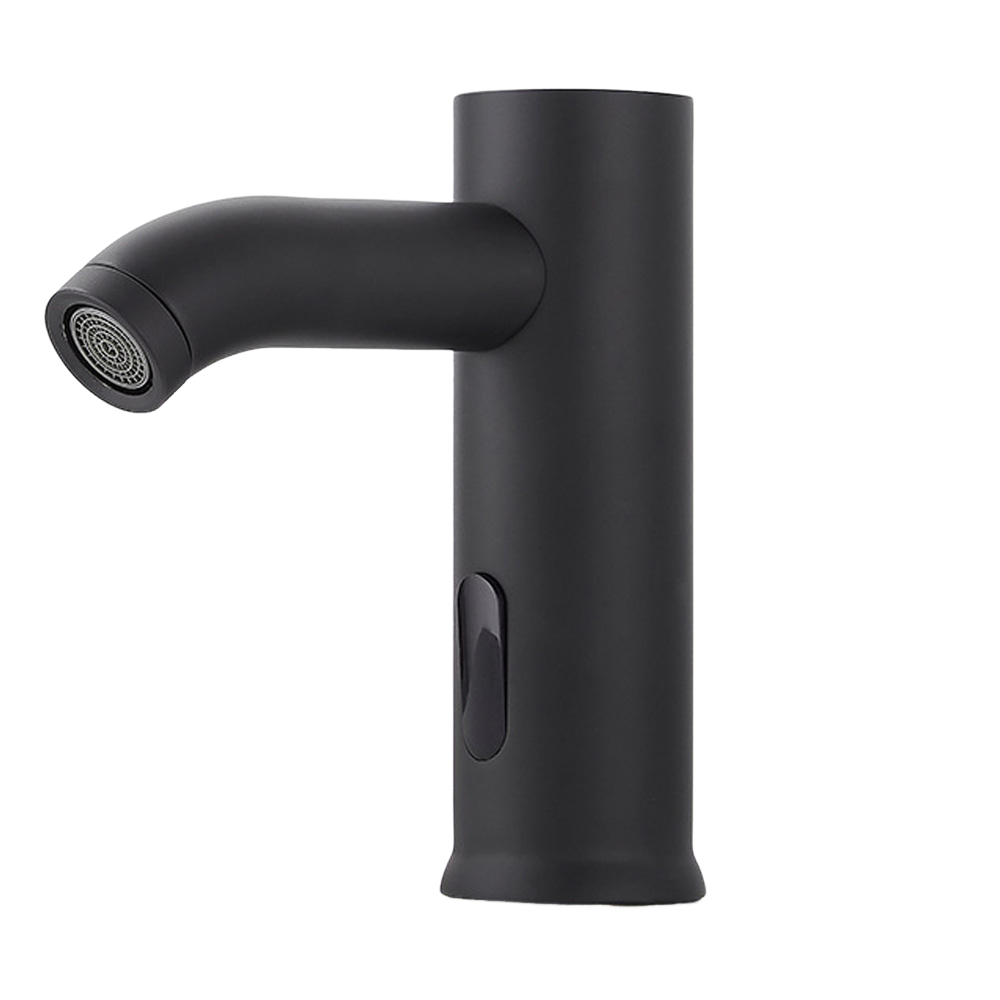 Robinet Capteur Mouvement Automatique Acier Inoxydable Noir Infrarouge Alimentation Pile Pour Cuisine Salle De Bain Lavabo Mains Libres