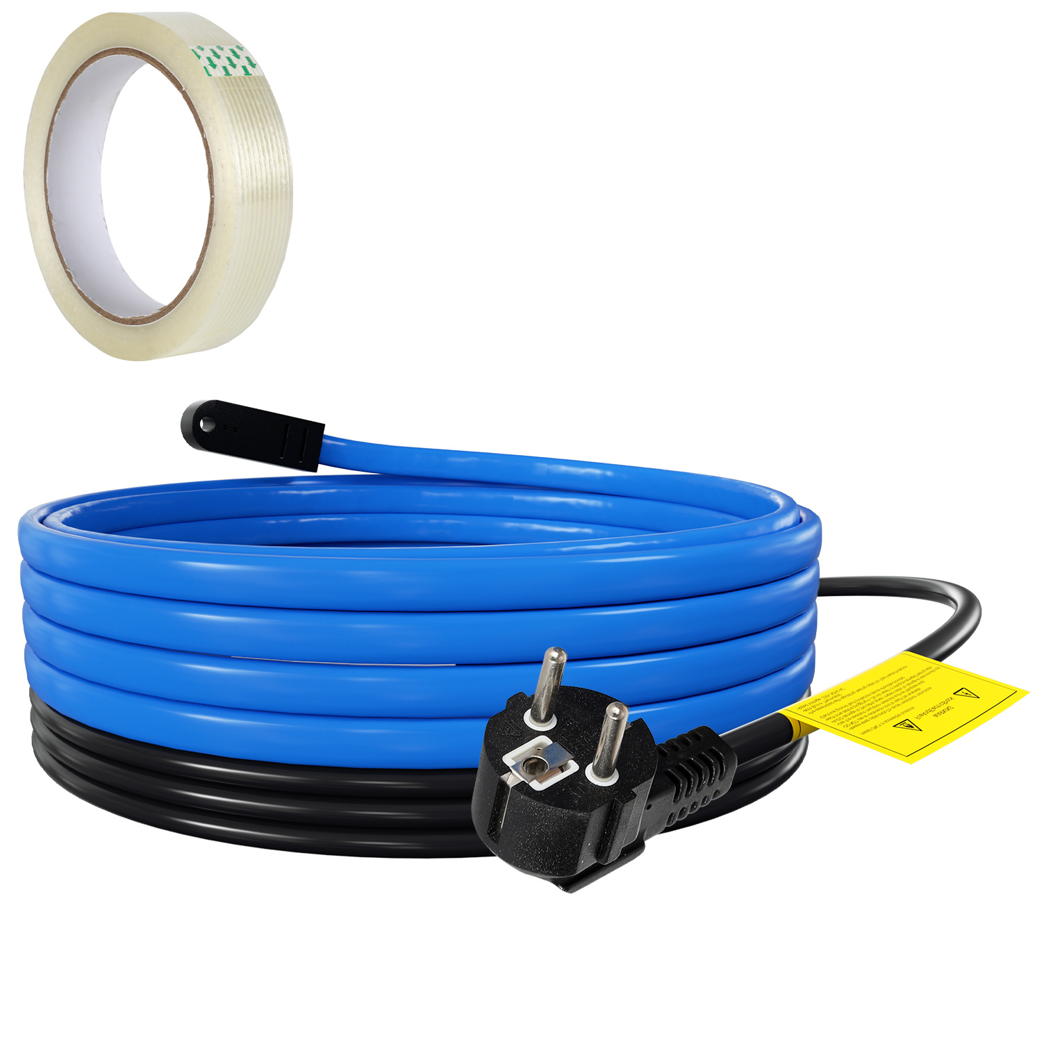 Jiubiaz 4m 68w Frostschutz Heizkabel Mit Thermostat Rohrheizkabel Heizleitung Für Wasserleitung Wasserdicht Rohrleitungen Inkl. 10m Klebeband Ip68