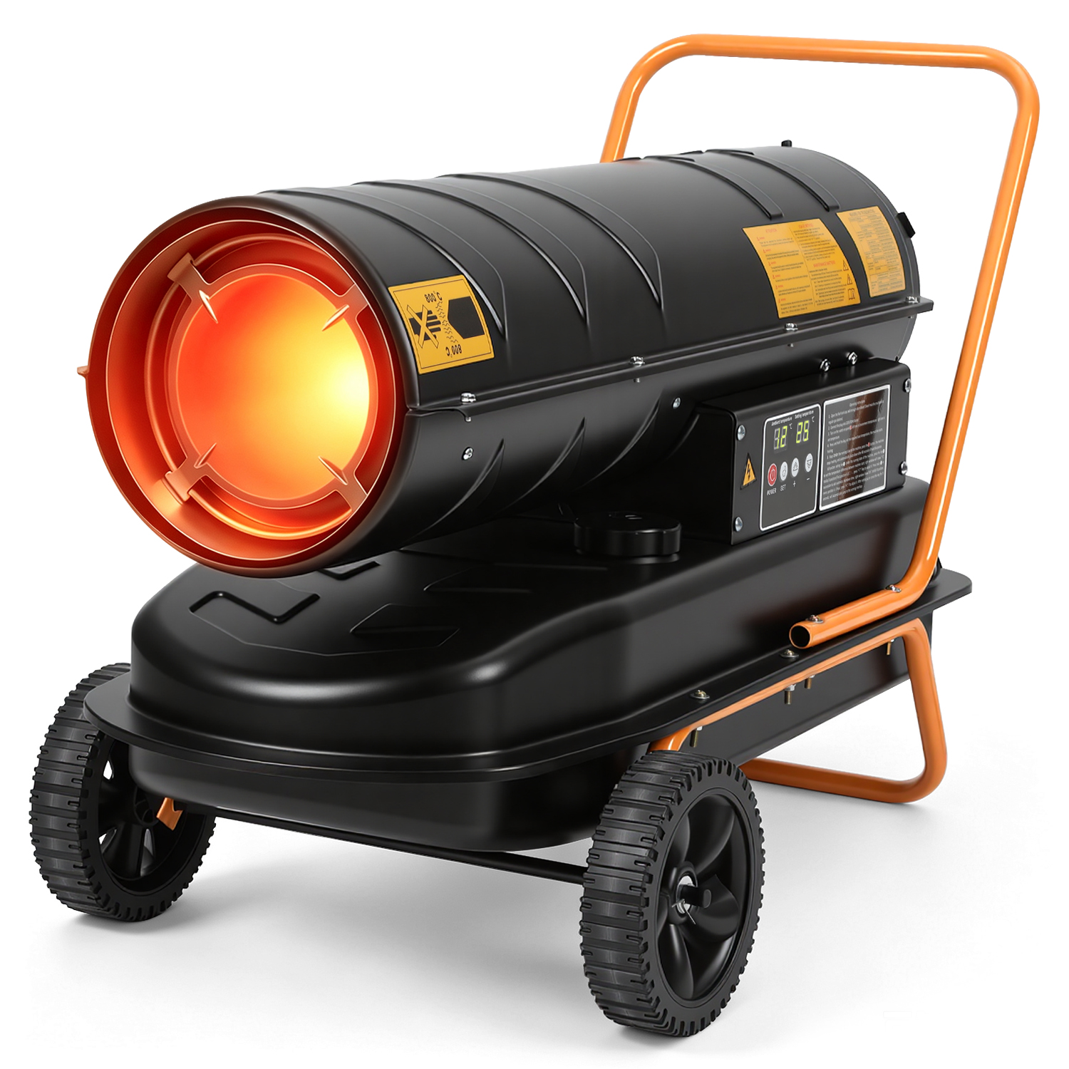 Jiubiaz Heizkanone Dieselheizgebläse Dieselheizer 30kw Diesel Heißluftgenerator 220v 38l Tank, Digital Bauheizer Ölheizgebläse Für Baustellen Und Gewerbe